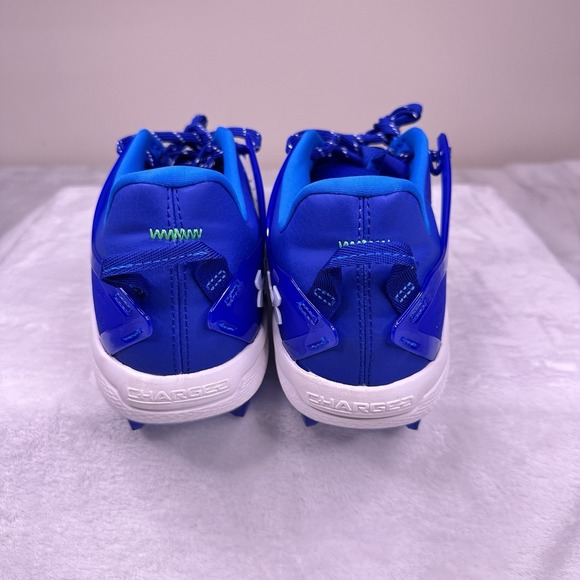 Under Armour Yard Low MT TPU Men Size‎ 12 Baseball Cleats White Blue 3025591-400 - Picture 4 of 9